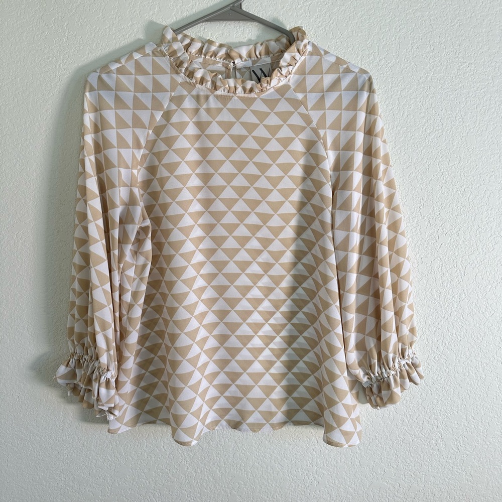 Geometric Patterned Blouse - image 1